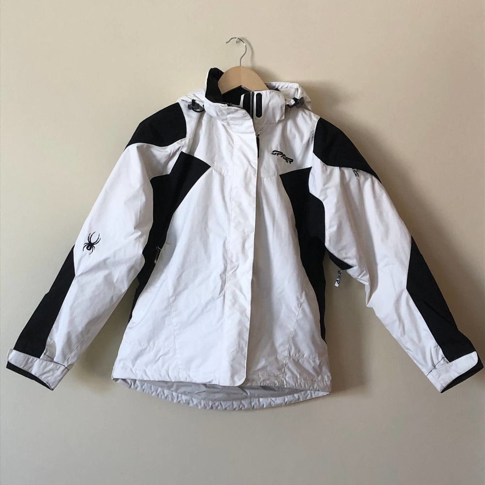 Spyder Snowboard Ski Winter White Black Jacket